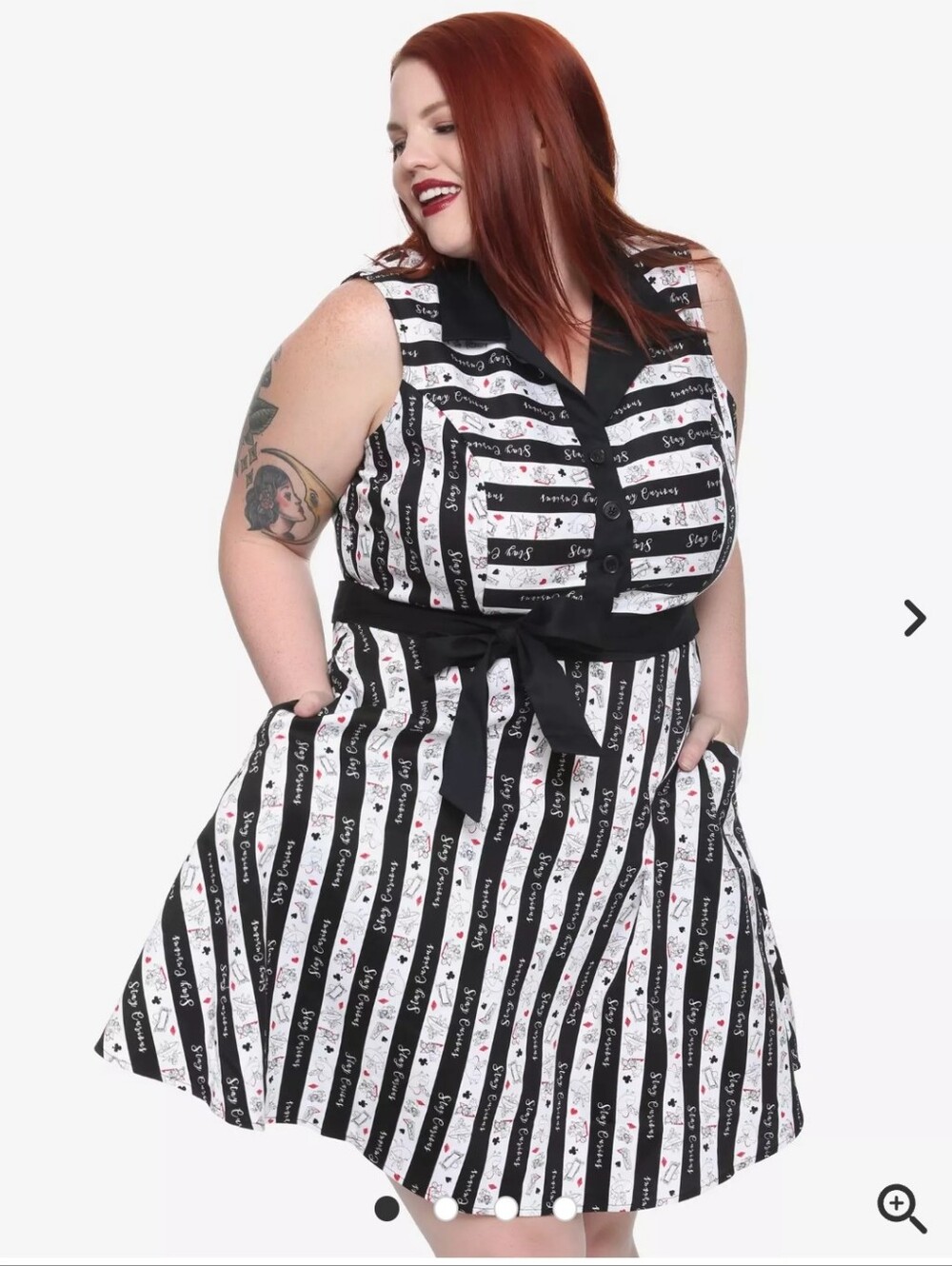 NWT Her Universe Disney Alice In Wonderland Striped Fit & Flare Dress